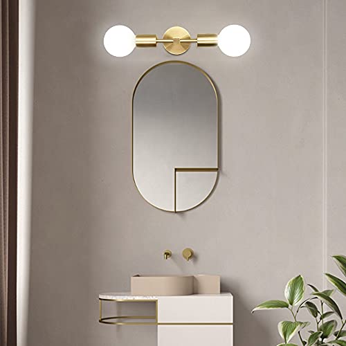 Applique murale laiton doré pour éliminer les ombres du miroir