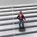 F1010 - Greenhills Scalextric Carrera Seated Man Spectator 1.32 Scale Hand Painted - NEW