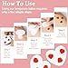 Boko 6Pcs Red Strawberry Speckles Temporary Tattoos, Waterproof and Long Lasting Makeup Patches, Face Strawberry Freckles for Festival Concert Summer Beach Pool Themed Party Beauty Face Makeup