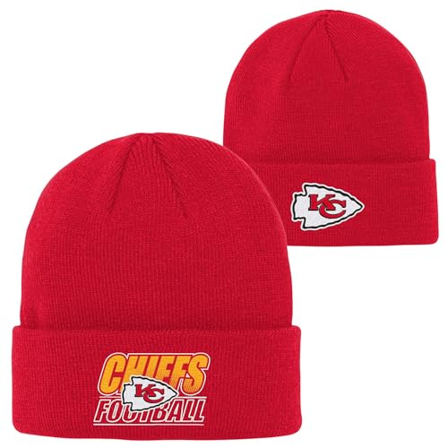 Pro Football Youth Boys (8-20) Gradient Cuffed Knit Beanie Hat (US, Alpha, One Size, Kansas City - Chiefs)