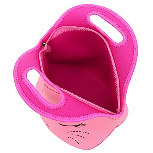 Efree Cute Cat Face Bow Diamond Bling Waterproof Pink School Backpack Girls Book Bag (Large, Pink Set) #TOP3