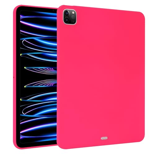 Coque iPad Pro 13 M4 2024 silicone rose pour travailler et créer partout en sécurité