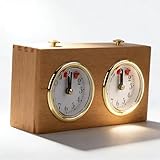 [Robustesse et durabilité] Fabriquée en pin de qualité avec une conception mécanique éprouvée, cette pendule assure une précision stable et une longévité remarquable, fidèle compagnon pour vos parties de chess clock