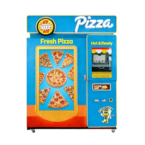 24 Hour Pizza Vending Machine Touchscreen Self Service Commercial Kiosk