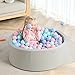 TRENDBOX 50 pcs Ball Pit Balls Plastic Balls for Ball Pit, BPA Free Ocean Ball for Toddlers - Black, White (Macaron 3 Colors)
