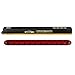 Partsam 15" Red Hi Mount Center ID Bar 11 LED Stop Turn Tail Light Trailer Truck 4 Wires