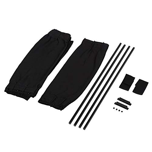 車日よけ Jadeshay 車カーテン サンシェード クロス素材 断熱カーテン 車過熱保護 調節可能 高さ38-42cm/14.96のほとんど車のSUVに適用 (色 : ブラック)