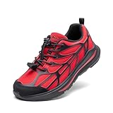 DREAM PAIRS Boys Girls Running Shoes Kids Athletic Lightweight Breathable Gym School Shoes,Size 2 Little Kid,Red/Black,KKUMRS2521