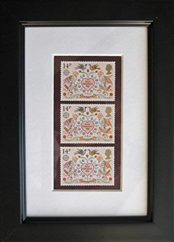 Valentine's Day stamps framed 1981