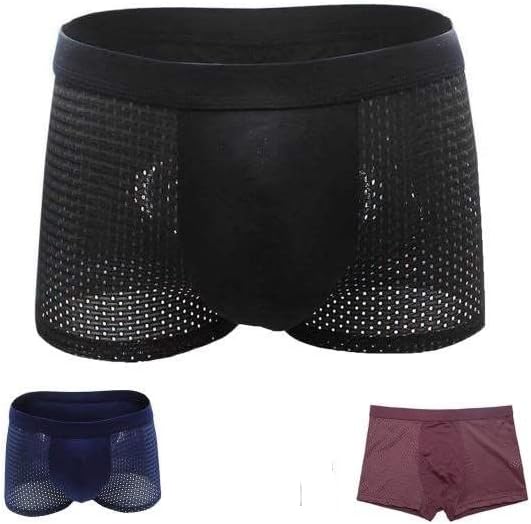 Parent Men Breathable Pouch Men Underwear Packs Mesh Boxer Briefs | Dots | Pack of 3