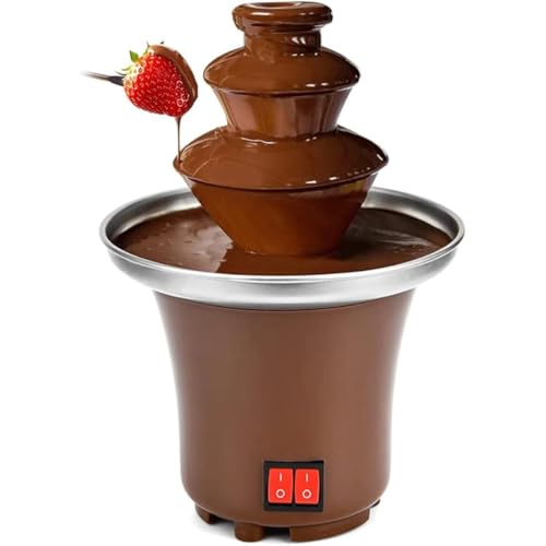3-Tier Chocolate Fondue Fountain Machine | Stainless Steel Electric Fondue Set for Weddings Birthdays Parties | Easy Setup Melting & Heating for Chocolate Cheese Candy Liqueurs