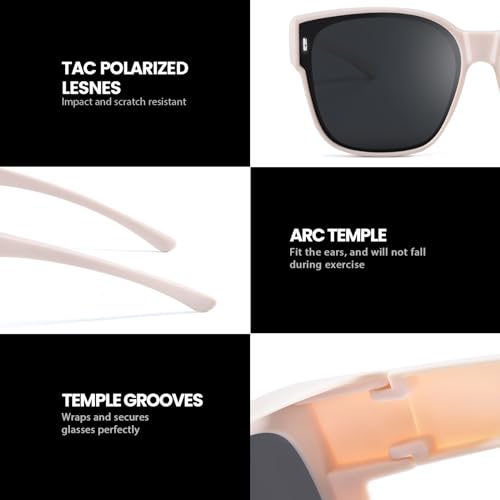 Xfeel Sunglasses Over Prescription Glasses for Women Polarized Fit Over Sun Glasses with UV Protection - Image 6