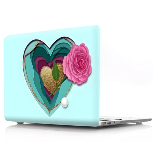 Coque MacBook Pro 16 Évitez les Rayures avec cet Étui Rigide Anti-Glisse Love Rose