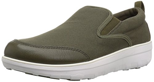 FitFlop Men s Loaff Skate in Canvas Sneaker, Camouflage Green, 13 M US