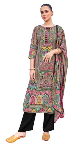 ladyline Maslin - Set completo da salwar Kameez ricamato in