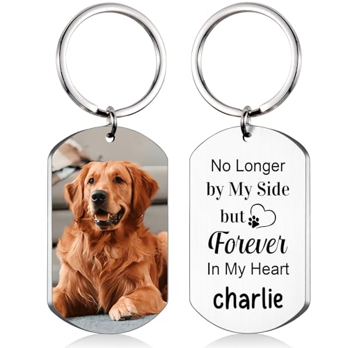 Pet Memorial Gifts, Personalized Pet Photo Keychain, Custom Pet Memorial Keychains, Pets Remembrance Gift, Loss of Pet Sympathy Gifts, Dog Memory Gift for Loss of Dog, Dogs Cats Passing Away Present