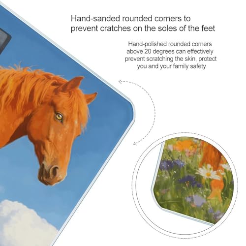 Báscula digital Orange Horse con pantalla LCD grande miniatura 4