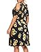 Pinup Fashion Plus Size Sunflower Dresses Women Sundresses Casual Summer Beach Cold Shoulder Tank Tshirt Tunic Cover Ups Dress Pockets