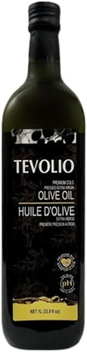 TEVOLIO Aceite de oliva virgen extra  Aceitunas chetoui tunecinas 100% puras, prensadas en frío, orgánicas y sostenibles, ricas en antioxidantes y