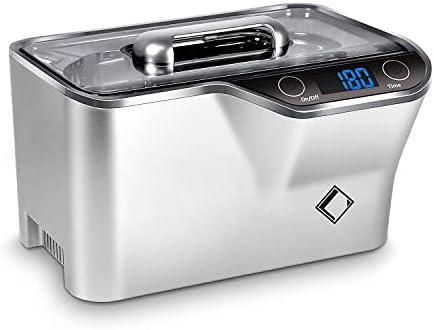 LifeBasis Ultrasonic Cleaner, Professional Ultrasonic Jewelry Cleaner 20 Ounces (600ML) with Digital Timer, Watch Holder Ultrasonic Glasses Cleaner for Rings, Coins, Watches, Dentures, Silver
