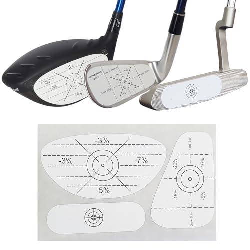 90ショット分 ゴルフ ショット マーカー ゴルフ練習用品 シール ドライバー アイアン パター ショットセンサー (ドライバー用、アイアン用、パター用シール 各30枚入)
