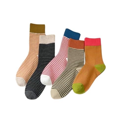 Image of Kelabia 6 Pair Cute Cotton Socks Kawaii Bear Ankle Preppy Ruffle Socks for Women Japanese Fall Vintage Crew Socks