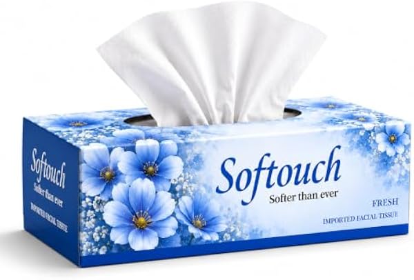 Softouch Face Tissue 100 Pulls 2 Ply 200 sheets