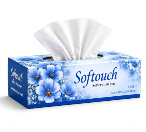 Softouch Face Tissue 100 Pulls 2 Ply 200 sheets
