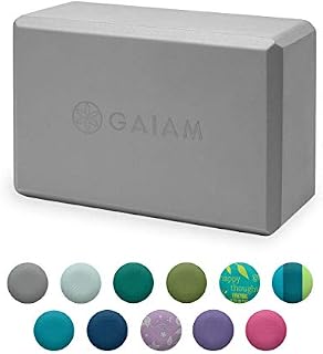 Gaiam Yoga Block - Supportive Latex-Free EVA Foam Soft Non-Slip Surface for Yoga