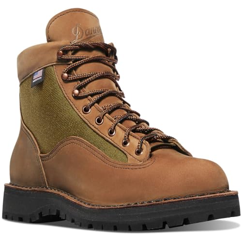 Danner Mountain Light II 6” Waterproof Hiking Boots for Men with Durable Full-Grain Leather and 1000D Nylon, Breathable Gore-Tex & Traction Outsole, Brown - 12 D