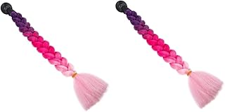 ERINGOGO 2 Pçs Capacete Guarnição Trança Capacetes De Motocicleta Peruca Rabo De Cavalo Trança Rabo De Cavalo Capacete De Motocicleta Acessório Decorativo Capacete Peruca Capacete De