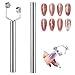 Ptwola 2 Pcs Portable Cat Eye Nail Tools Y-Shaped Double Head Cat Eye Gel Polish Multifunctional Horseshoe Nails Art Design Nail Painting Pen Sticks Wand for Salon Studio Home Manicure DIY