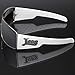 Locs Metal Rim Frame Original Gangsta Shades Men's Hardcore Shield Sunglasses - White with Mirror Lens