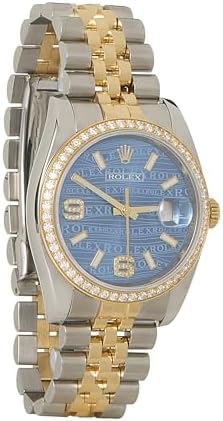 Amazon listing photo: Rolex Datejust 36 (116243, two-tone, diamond bezel, blue wave)