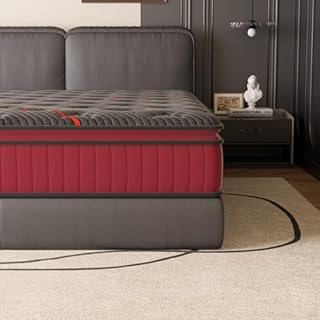 DEWINNER Matelas 140x190 cm, Épaisseur 30 cm, Mousse à Mémoire de Forme, Ressorts Ensachés, 7 Zones Ergonomiques, Hybride, Fermeté Moyenne, Respirant et Anti-Humidité