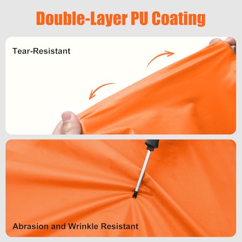 Image of Andake Waterproof Rain Poncho for Adults Unisex,230T Ripstop Polyester,Raincoat Gear with Transparent Viewing Window Outdoors