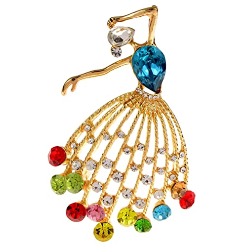 Brooch Decor Elegant ABEL Broche en strass pour chemise femme