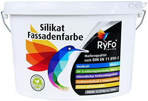 Silikatfarbe RyFo Colors Silikat Fassadenfarbe 12,5l, weiß