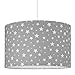 Produktbild youngDECO® Lampe Kinderzimmer, Sterne auf Pastellgrau, 2xE27, Lichtdiffusor, Ø38cm großer Stofflampenschirm, skandinavische Kinderzimmer-Deko für Mädchen & Junge, hergestellt in der EU
