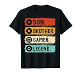 Son Brother Gamer Legend Retro Gaming Boys Kids Men Teen T-Shirt