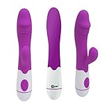 CANWIN Silicone Rabbit Vibrator with Multi Speed Vibration Frequencies for Clitoral and G Spot Stimulation, 4.8 Ounce