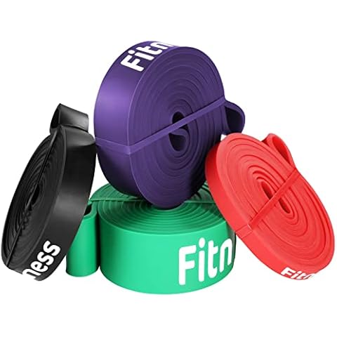 Resistance Bands, [Set of 4] Exercise Workout Bands for Men Women Fitness Bands for Glutes Thighs Squats, 4 Levels for Gym, Yoga, Pilate, Skin-Friendly Resistance Fitness Loop Bands Cover