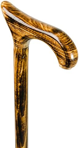 Stunning "DERBY" wooden walking stick (2 colors) (Natural, Tan)