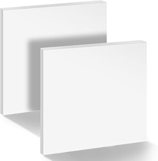 2PCS HDPE Plastic Sheet 1/2 Inch Thick 12" x 12", Hard Hdpe Polyethylene Sheets,High Density Polyethylene Board Solid Plastic Block for DIY Projects for Home Decor Handcrafts