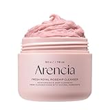 Arencia Detergente Viso Mochi al Riso con Rosa Canina, Esfoliante Quotidiano Illuminante, Idratante, Pulizia Profonda per Tutti i Tipi di Pelle, con Polvere di Riso e Acqua di Riso, 50 g