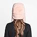 Trapper Hat, Warm Faux Fur Fashion Trapper Hats with Ear Flaps,Windproof Waterproof Thick Russian Hat for Fishing Hiking Pink