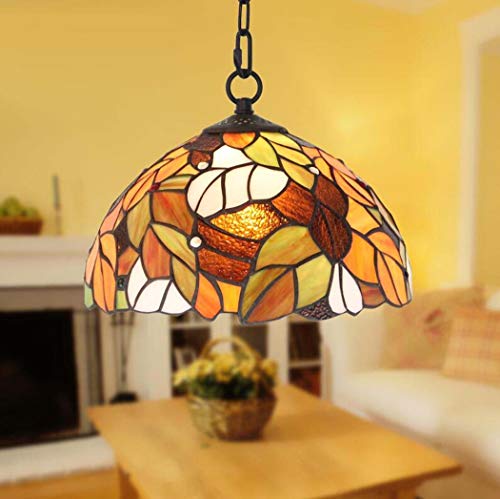 Suspension style Tiffany lustre d'art en vitrail pour éclairage de salon F30CM