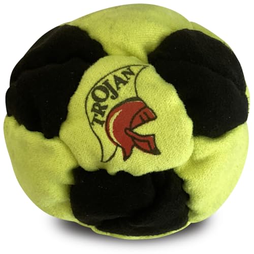 DIRTBAG Lover Footbag 3-Pack with Pouch, Includes Three Original and Unique Premium Quality Hand Sewn Footbags and Carry Pouch. (Purple/Black, Magenta, Neon/Black)