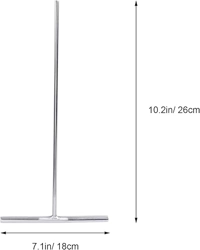 Miniatura 3 de Hemoton Esparcidor de crepé de acero inoxidable, herramienta esparcidora de masa de panqueques de 10 x 5 pulgadas, herramienta ligera de crepé de