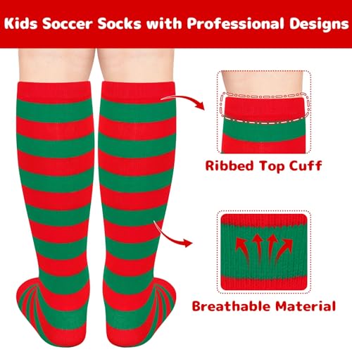 Image of Olreco 1 Pack Toddler Kids Youth Soccer Socks Girls Boys Baseball Socks Youth Knee High Softball Football Accessories Cotton